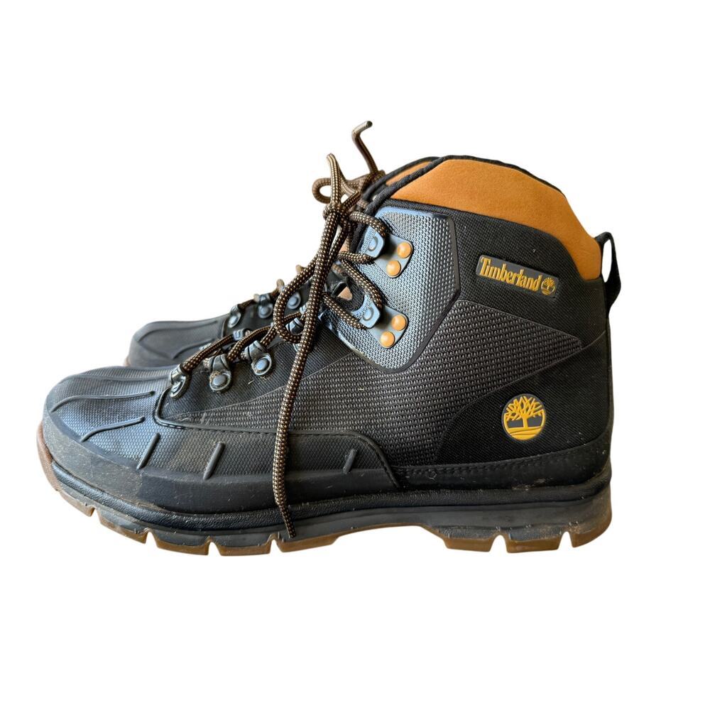 Timberland Men's Black Lace Up Ankle Euro Hiker Boots Size 12M - Picture 5 of 10